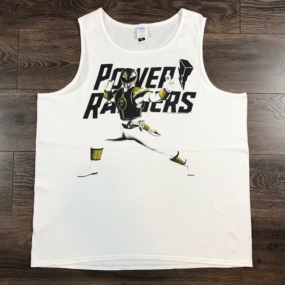Port & Company Hasbro Men’s Mighty Morphin Power Rangers White Ranger Tank Top - Picture 1 of 8